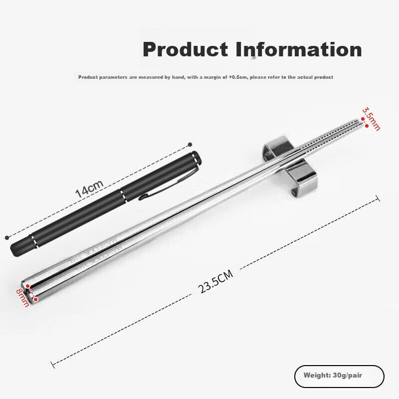 عيدان تناول الطعام MAXCOOK 316L من الفولاذ المقاوم للصدأ ، عبوة من عشرة ، شكل مربع 23.5 سم ، غير قابل للانزلاق ، مقاوم للحرارة ، مقاوم للسقوط MCPJ079 - Image 1