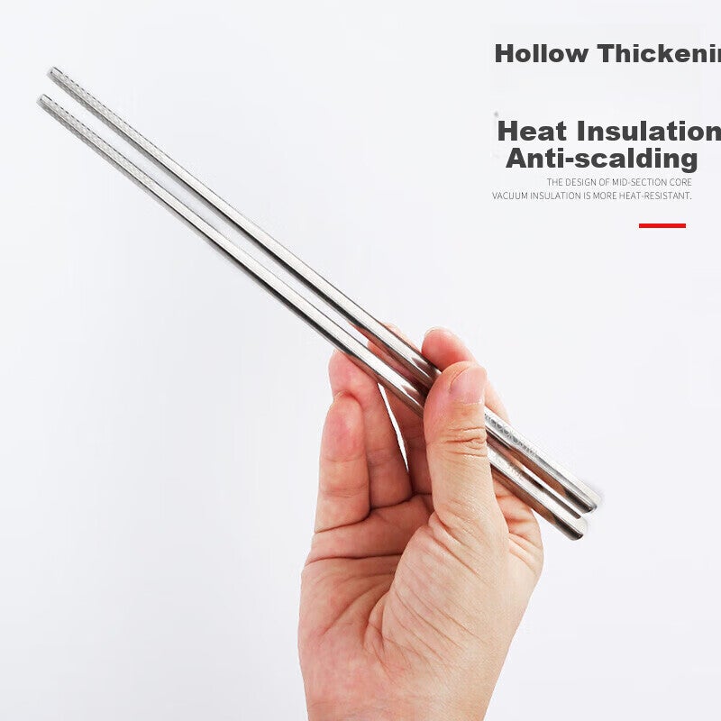 عيدان تناول الطعام MAXCOOK 316L من الفولاذ المقاوم للصدأ ، عبوة من عشرة ، شكل مربع 23.5 سم ، غير قابل للانزلاق ، مقاوم للحرارة ، مقاوم للسقوط MCPJ079 - Image 5