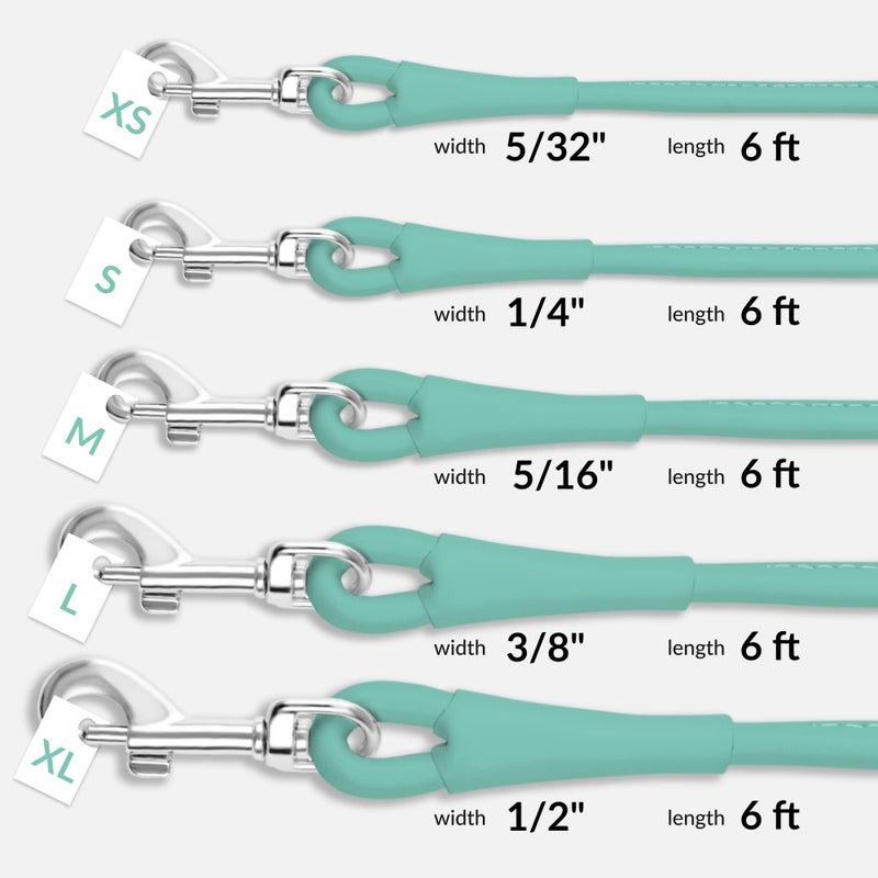 CollarDirect Rolled Leather Dog Leash 4ft, Soft Padded Training Leather Dog Lead 6ft, Puppy Leash Rolled Leather Small Medium Large Black Blue Red Orange Green Pink White (Orange, Size XS 6ft) - Image 2