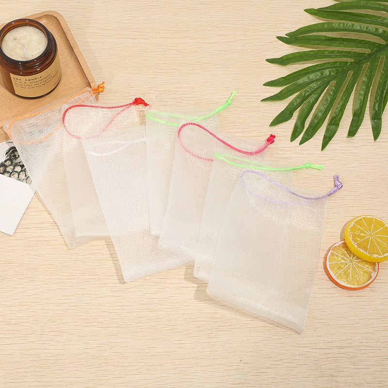 Foaming Net Foaming Net Bag Facial Cleanser Handmade Soap Bag Soap Net Bag Storage Face Wash Bath Soap Cleansing - Image 4
