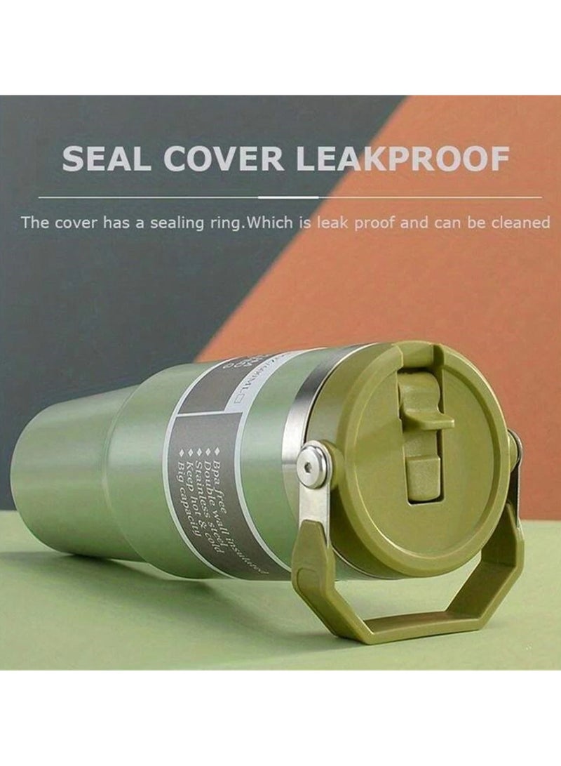 شوبيت كوب بهلوان، بهلوان معزول بالفراغ، بهلوان من الفولاذ المقاوم للصدأ مع غطاء وقش للشاي المثلج أو عصير القهوة والمزيد من الزيتون 30oz - Image 2