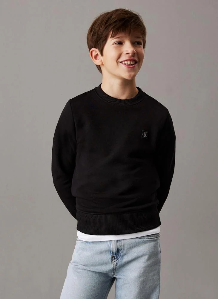 Calvin Klein Jeans Kids Logo Crew Neck Sweatshirt