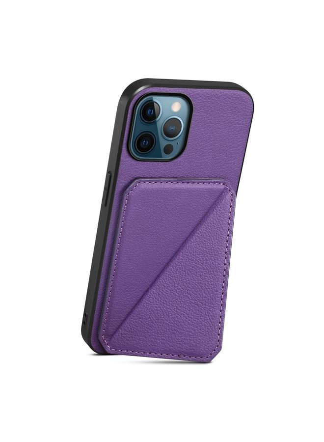 Zaboon Case For iPhone 12 Pro D04 Calf Texture Dual Card Slot Holder Phone Case - Image 3