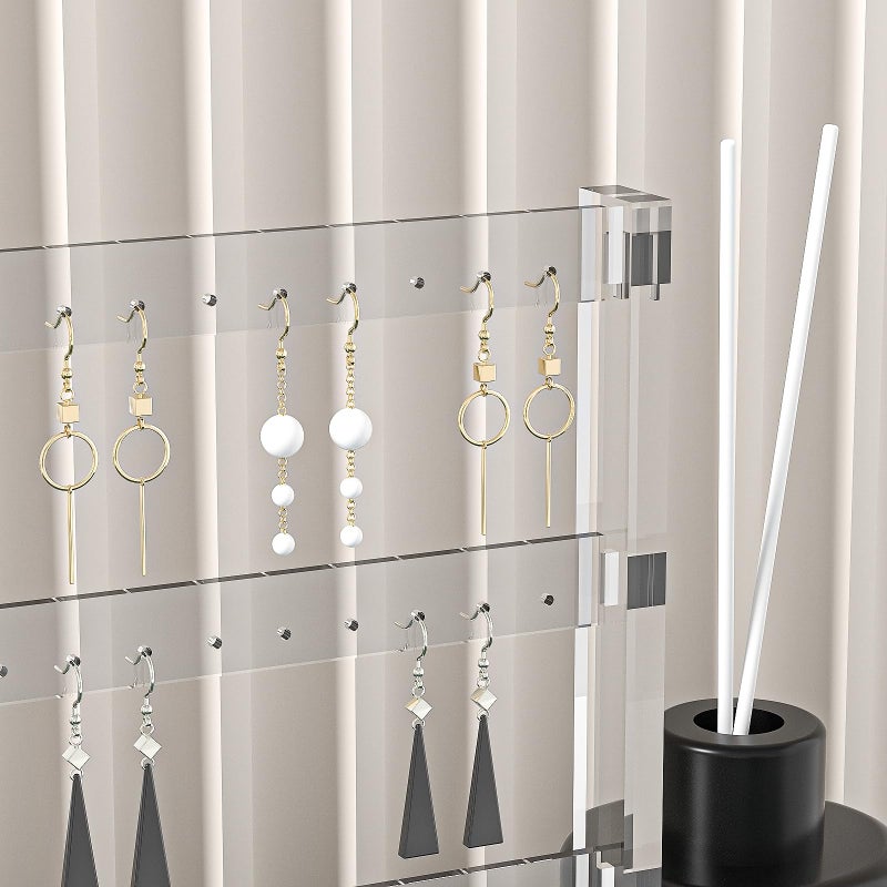 Coward Acrylic Earring Holder Stand, Tabletop Earring Jewelry Easel Display, Earring Jewelry Holder Organizer for Home Use or Store Selling Show (4layer) - Image 4