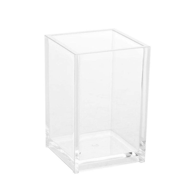 Mavis Laven MAVIS LAVEN Large Brushes Storage Acrylic Makeup Brush Organizer Nail Pen Organizer Case Single 1 Compartment Transparent Cosmetics  - Image 1
