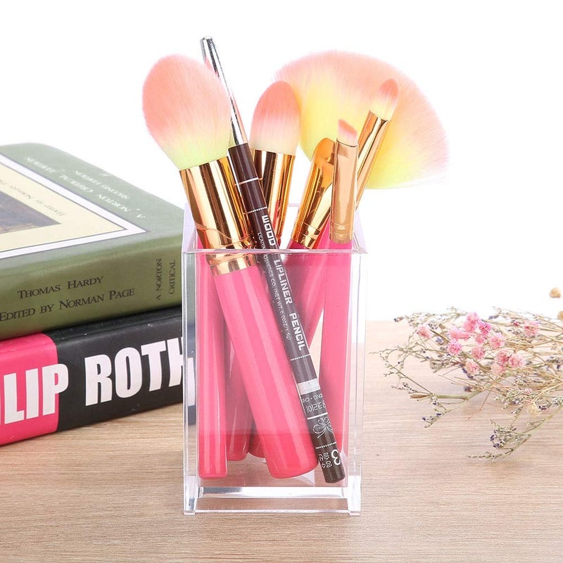 Mavis Laven MAVIS LAVEN Large Brushes Storage Acrylic Makeup Brush Organizer Nail Pen Organizer Case Single 1 Compartment Transparent Cosmetics  - Image 5
