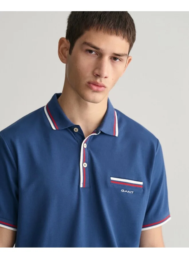 غانت Gant 2-Color Tipped Piqué Polo Shirt