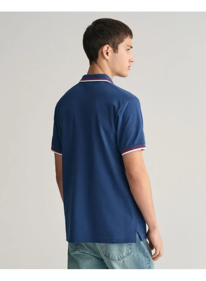 GANT  Gant 2-Color Tipped Piqué Polo Shirt for Men | Best Price UAE