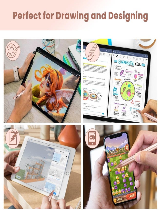 Edivia Electronic Stylus Pen for Lenovo Tab M10 M11 Plus,New Plastic Point Tip with Precise and Accurate Drawing Pens Compatible with Lenovo Tab M10 M11 Plus Stylus Pencil,Pink - Image 5