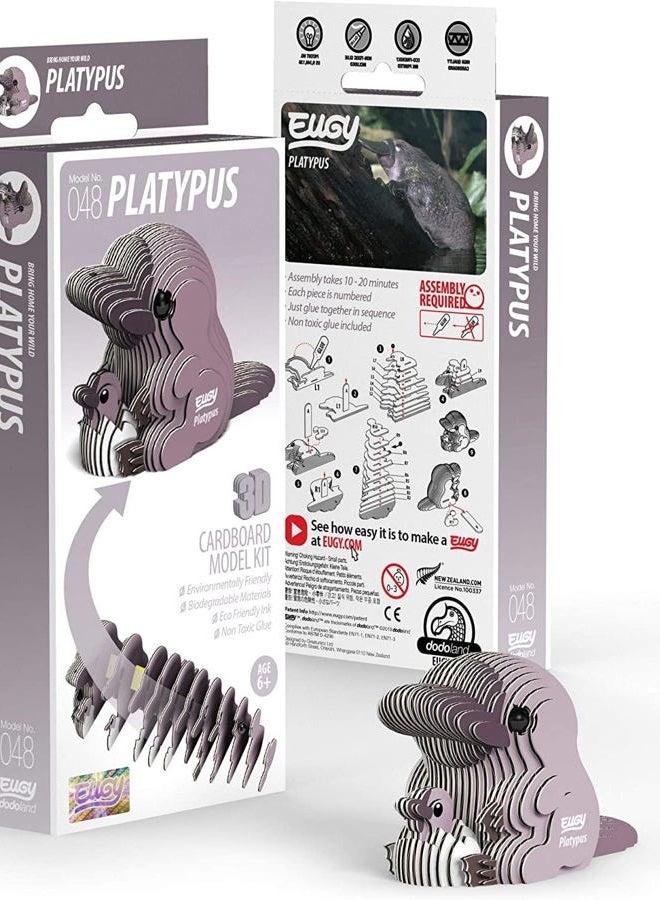 Eugy Platypus 3D Puzzle, 21 Piece Eco-Friendly Educational Learning Puzzles for Kids 6+ - Image 3