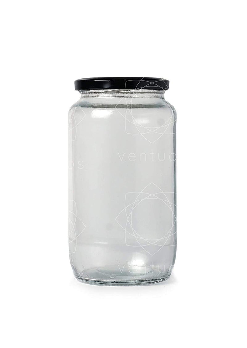C V Glass Container 1000ml Set of 6 Multicolour - Image 4