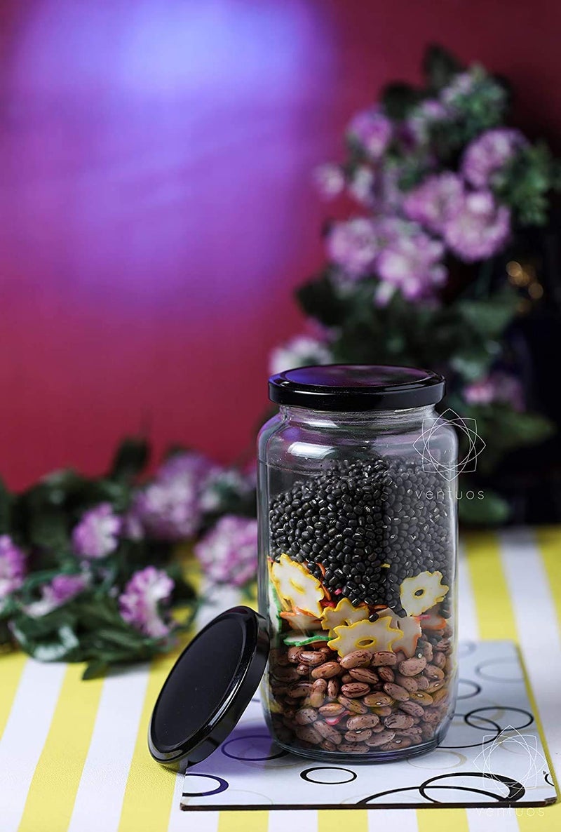C V Glass Container 1000ml Set of 6 Multicolour - Image 5