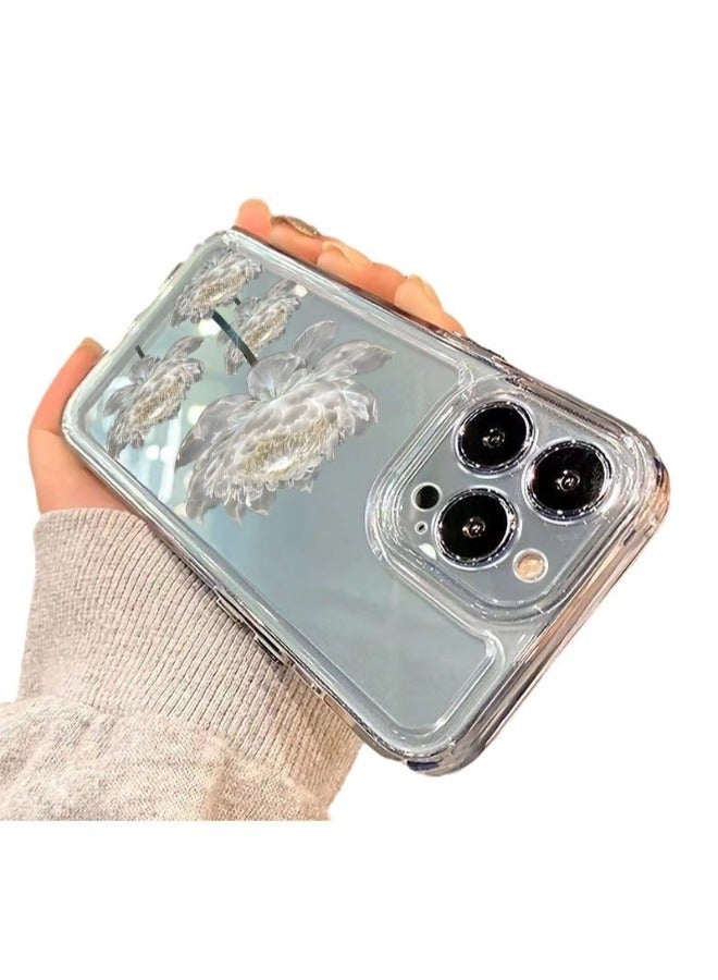 ShebSheb Designed for iPhone 16 Pro Max Case ,Clear Flower Soft & Flexible Shockproof Floral Women Phone Cover - Image 4