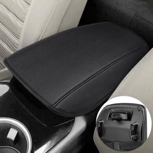 Eaglecover Center Console Cover for Ford Fusion 2013-2016, Vinyl Leather Middle Console Armrest Protector, Anti-Scratch, Black - Image 1