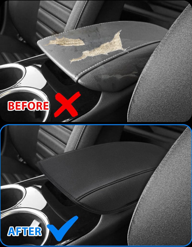 Eaglecover Center Console Cover for Ford Fusion 2013-2016, Vinyl Leather Middle Console Armrest Protector, Anti-Scratch, Black - Image 5