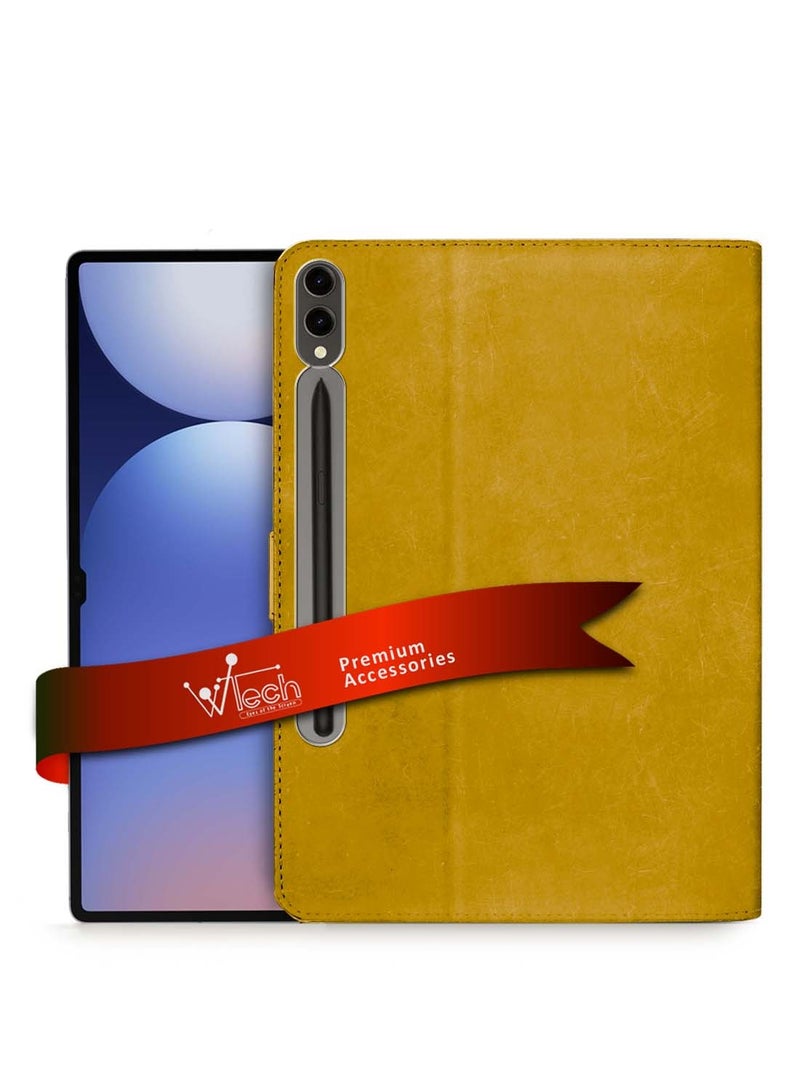 Wtech Samsung Galaxy Tab S10+ / S10 Plus 5G 2024 (12.4 inch) X820 X826B WTech PU Leather Magnetic Closure Flip Case Cover - Light Brown - Image 1