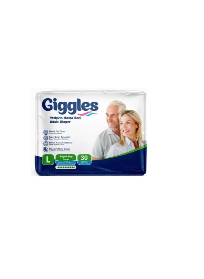جيجلز حفاضات كبار السن جيجلز مقاس لارج 30 حفاضة - Image 1
