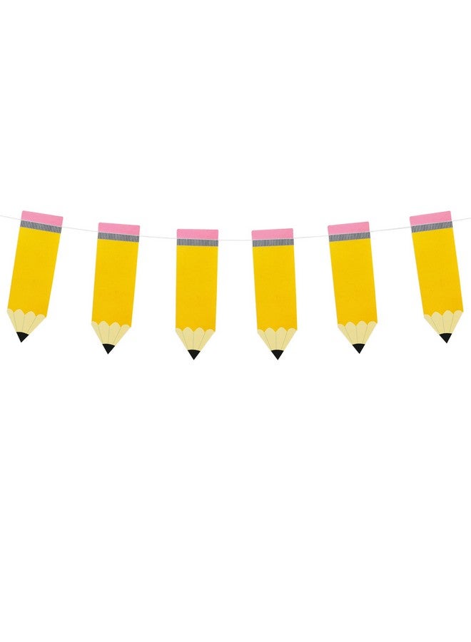 Partyprops Pencil Banner | Pencil Garland | Kindergarten Banner | Classroom Decor | Pencil Party Decorations | Back to School Party Decorations | Teacher's Gift - Image 1