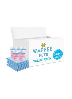 Waffee Waffee Disposable Changing Mat 240 + Pack of 5 Refill  PINK (15 Rolls) 300 Nappy Bags  - Image 1