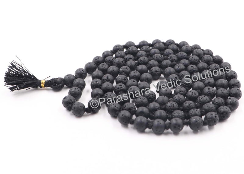 ARKAM Lava Mala Certified/Jwalamukhi Maala/Original Lawa Rosary (Size: 6mm, Length: 32 inches, Beads: 108+1) - Image 5