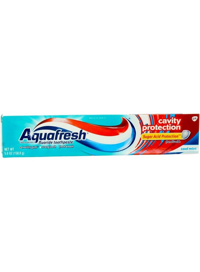 Aquafresh Cavity Protection Fluoride Toothpaste, Cool Mint 5.6 oz (Pack of 5) - Image 1