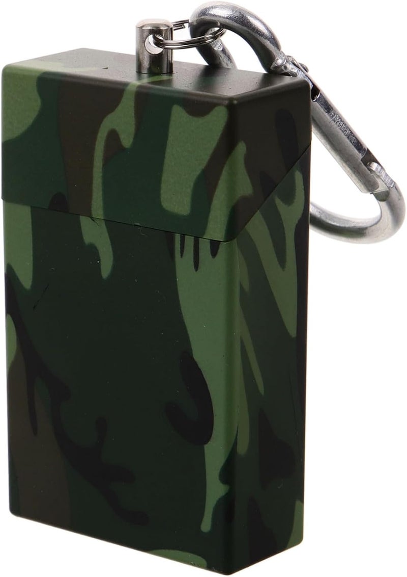 Camouflage Portable Metal Ashtray Keychain Compact Ash Tray for Outdoor Travel Camping Hiking - Image 1
