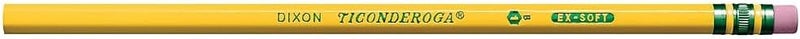 Ticonderoga Wood-Cased Pencils, 1 B Extra Soft, Yellow, 12 Count - Image 2