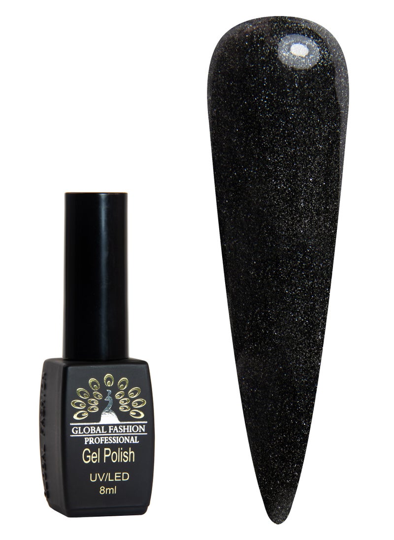 GLOBAL FASHION Global Fashion Black Elite Gel Polish | 132 Colors of Long-Lasting Elegance - 8ml | 376  - Image 1