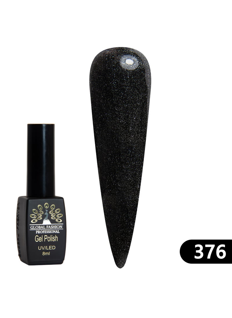 GLOBAL FASHION - Global Fashion Black Elite Gel Polish | 132 Colors of Long-Lasting Elegance - 8ml | 376 - Image 1