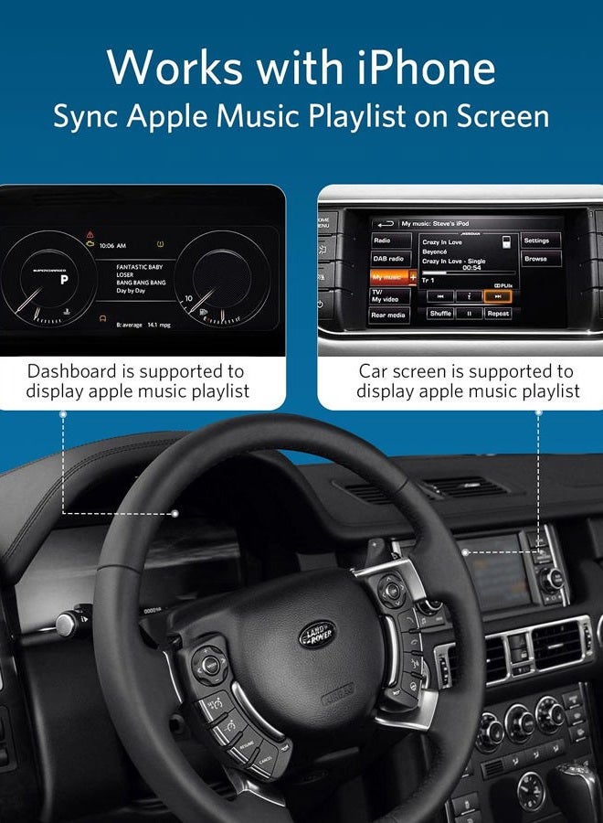 Invery Airdual Bluetooth 5.0 aptX-HD Adapter for Land Rover, Range Rover, Jaguar iPod iPhone Music Interface - Image 4