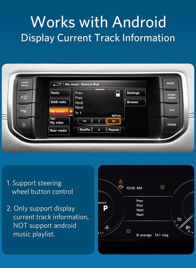 Invery Airdual Bluetooth 5.0 aptX-HD Adapter for Land Rover, Range Rover, Jaguar iPod iPhone Music Interface - Image 5