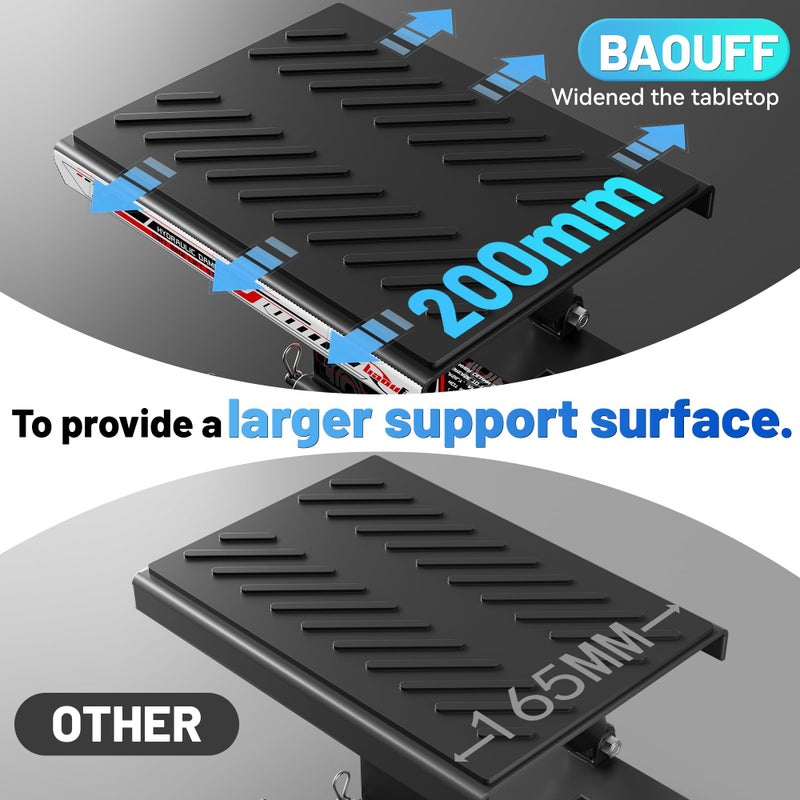 BAOUFF Dirt Bike Stand,Widen 1000Lbs Capacity Hydraulic Motorcycle Lift Jack Hoist Table Adjustable Lifting Ideal for E Dirtbike Pit Mini Bike Repair&Maintainance Accessories - Image 2