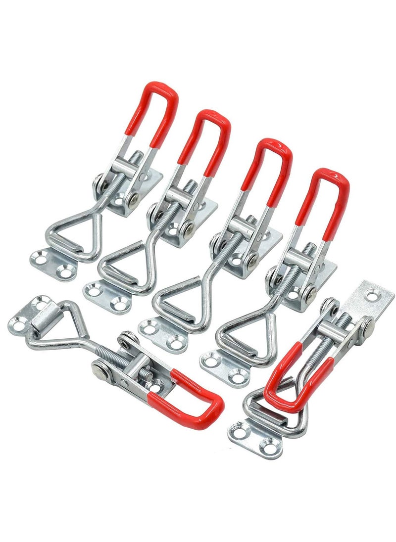 FEIGO - 6 Pack Adjustable Toggle Latch Clamp 4001 330 Lbs 150Kg Holding Capacity 4001 Heavy Duty Quick Release Pull Latch Toggle Clamp - Image 1