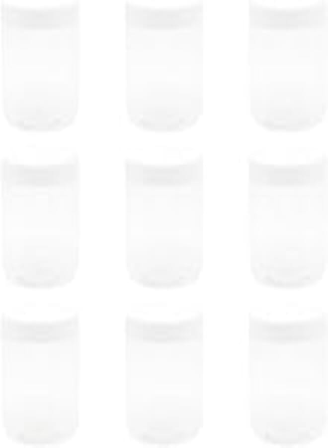 8 Pieces Clear White Plastic Jar Size 300ml - Diameter 7 Centi - Lid White Smooth & Plastic Medicine - High Quality & Healthy Plastic Empty Refill Storage Jar - By Funoni (Smooth White Lid)