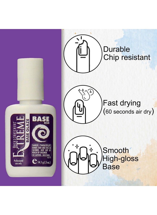 BACKSCRATCHERS - Extreme Glaze Coat Nails Resin For Acrylic Dipping Powder Quick Dry Artificial Nail Tips Adhesive (Base Glaze) - Image 1