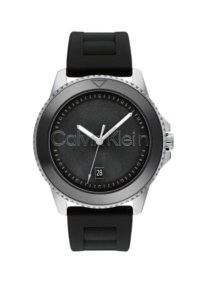 CALVIN KLEIN Men's Analog Round Shape Silicone Wrist Watch 25200386 - 44 Mm - Image 2