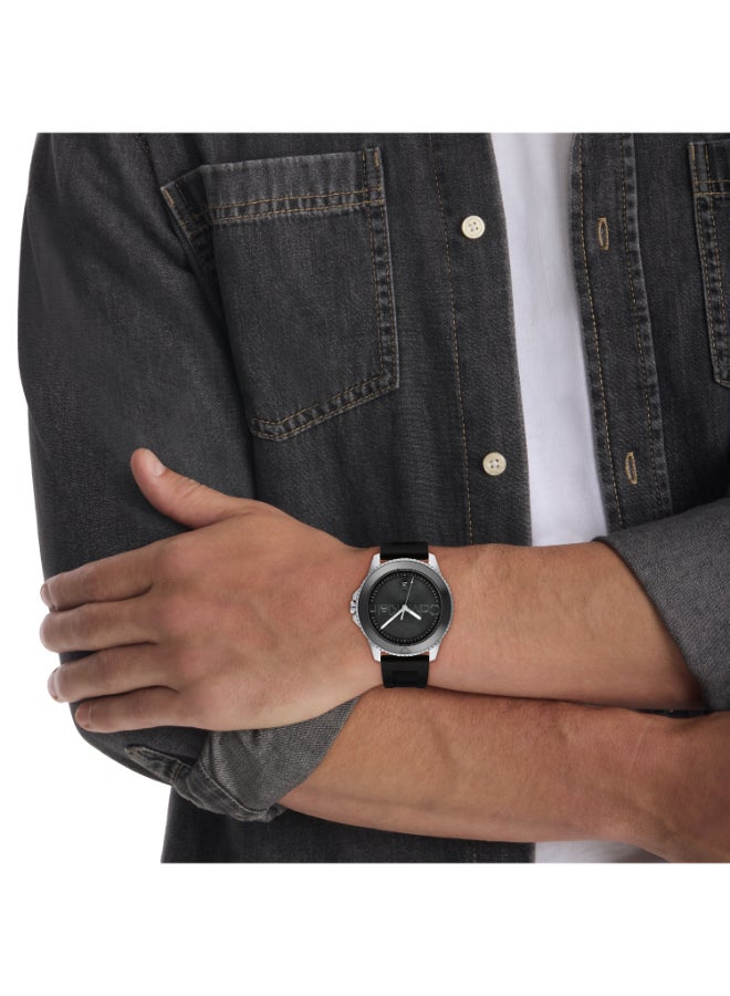 CALVIN KLEIN Men's Analog Round Shape Silicone Wrist Watch 25200386 - 44 Mm - Image 4