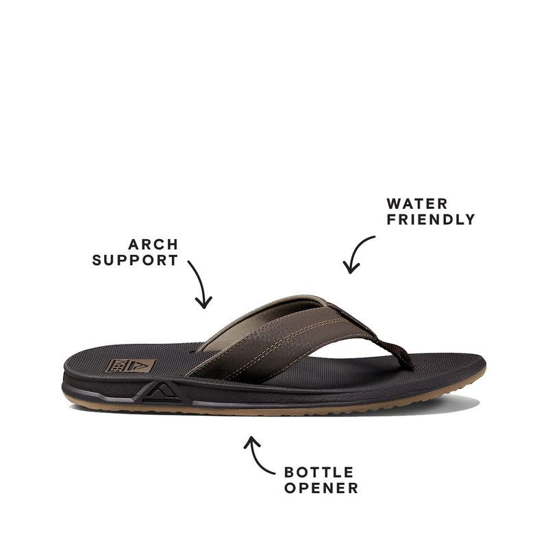 REEF Element TQT Mens Beach Flip Flop, Water Friendly, Arch Support, Brown, 9 - Image 3