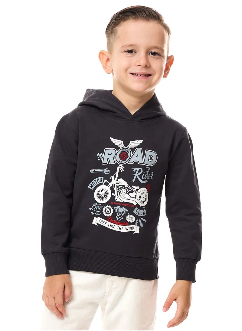 victor and jane Boys' Hoodie (2 - 8yrs) Dark Grey