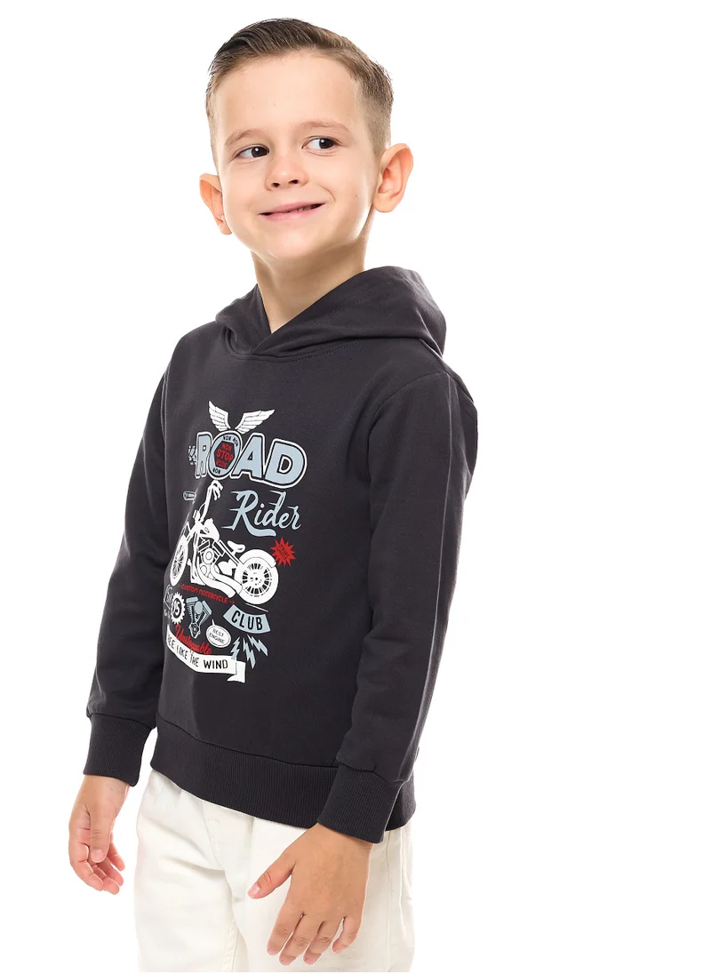 victor and jane Boys' Hoodie (2 - 8yrs) Dark Grey