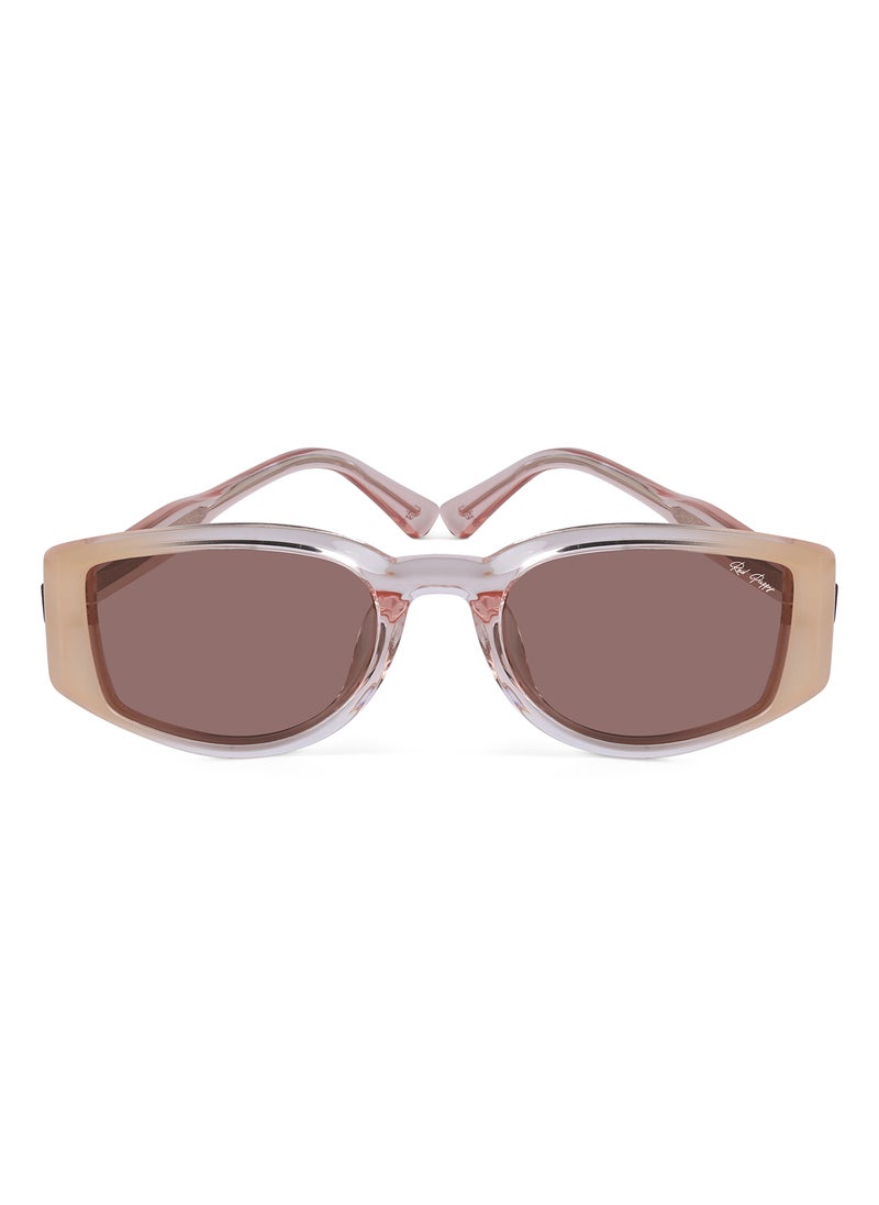 Woggles Red Pappy Alcove Peach Polarized Rectangle Sunglasses  - Image 2