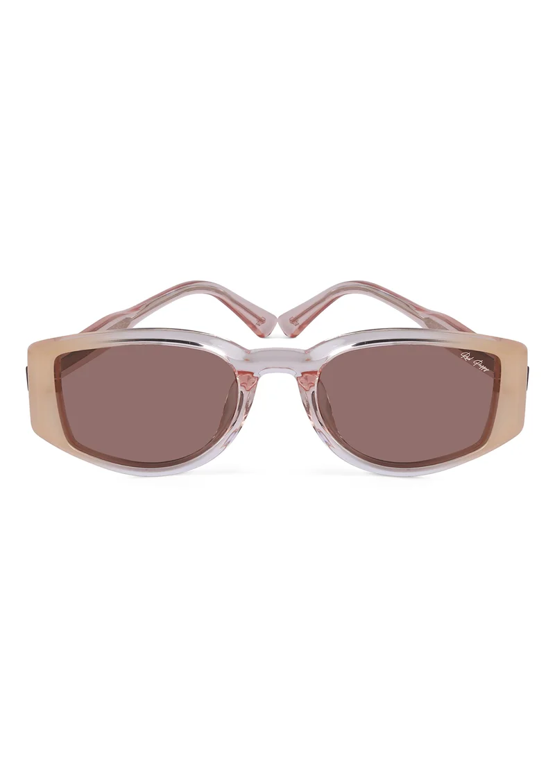 Woggles Red Pappy Alcove Peach Polarized Rectangle Sunglasses
