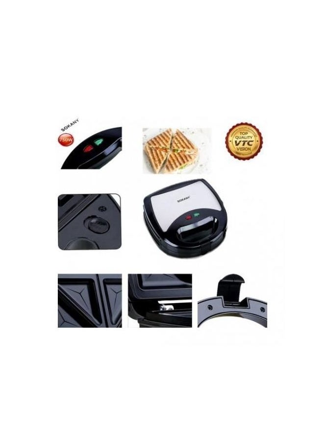 sokany Sokany Sokany 3 in 1 Sandwich Maker - 750 Watt - SK-302N - Grill, waffle, toast with double side heating  - Image 2