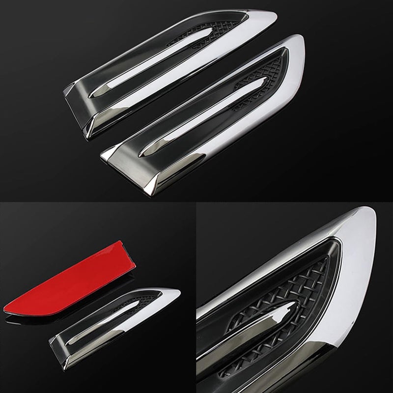 JNNJ 2 Pieces Air Flow Fender Cover Side Decoration, Exterior Bonnet Outlet Air Vent Cover, Decorative Car Side Vents, Car Accessories - Image 5
