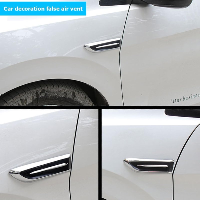 JNNJ 2 Pieces Air Flow Fender Cover Side Decoration, Exterior Bonnet Outlet Air Vent Cover, Decorative Car Side Vents, Car Accessories - Image 3