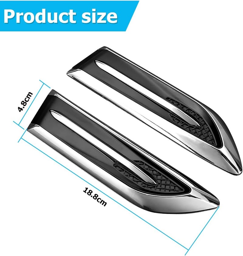 JNNJ 2 Pieces Air Flow Fender Cover Side Decoration, Exterior Bonnet Outlet Air Vent Cover, Decorative Car Side Vents, Car Accessories - Image 2