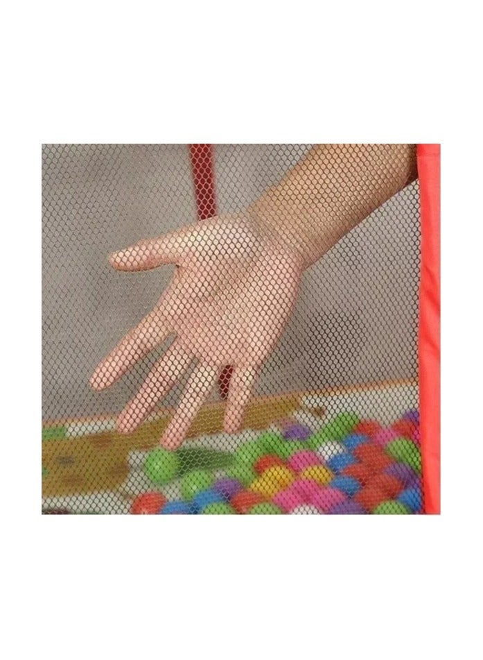 Pikkaboo Happy Game Fence Baby Playpen with Basketball Hoop & 30 Free ballsRed - Image 4