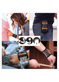 KASTWAVE Magnetic Tool Wrist Strap, Magnetic Wristband with 15 Powerful Magnets, Tool Screw Absorption, and Storage Magnetic Wrist Strap, DIY Tools Belt Holding Screws Gadgets, Gifts for Fathers Day Presents  - Image 5