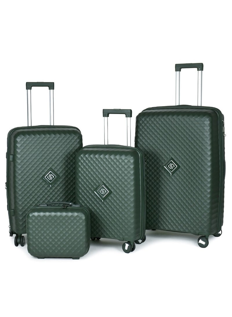Shihon PP Unbreakable Luggage Set of 4pcs Green Color - Image 1