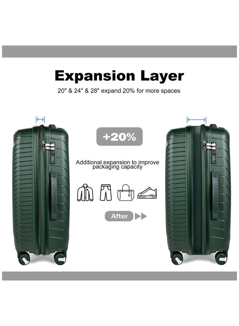 Shihon PP Unbreakable Luggage Set of 4pcs Green Color - Image 2